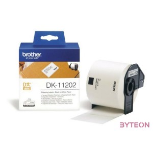 Brother DK-11202 elővágott öntapadós címke 300db,tekercs 62mm x 100mm White