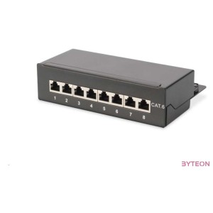 Digitus Desktop CAT6 8 -port Patch Panel Shielded Class E RAL 9005 Black