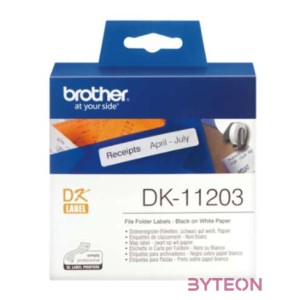 Brother DK-11203 elővágott öntapadós címke 300db,tekercs 17mm x 87mm White