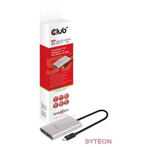 Club3D SenseVision Thunderbolt 3 to Displayport 1.2 Dual Monitor
