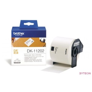 Brother DK-11202 elővágott öntapadós címke 300db,tekercs 62mm x 100mm White