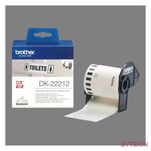 Brother DK-22212 folytonos szalagcímke 62mm x 15,24m öntapadós White