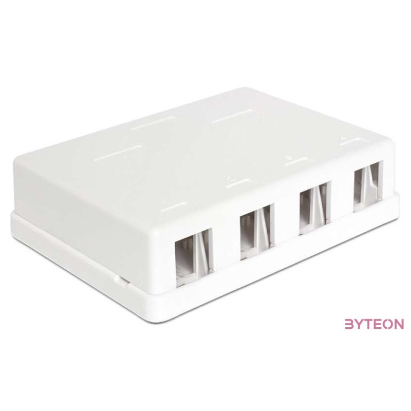 LAN Delock 86208 Keystone 4 portos falra szerelhető doboz