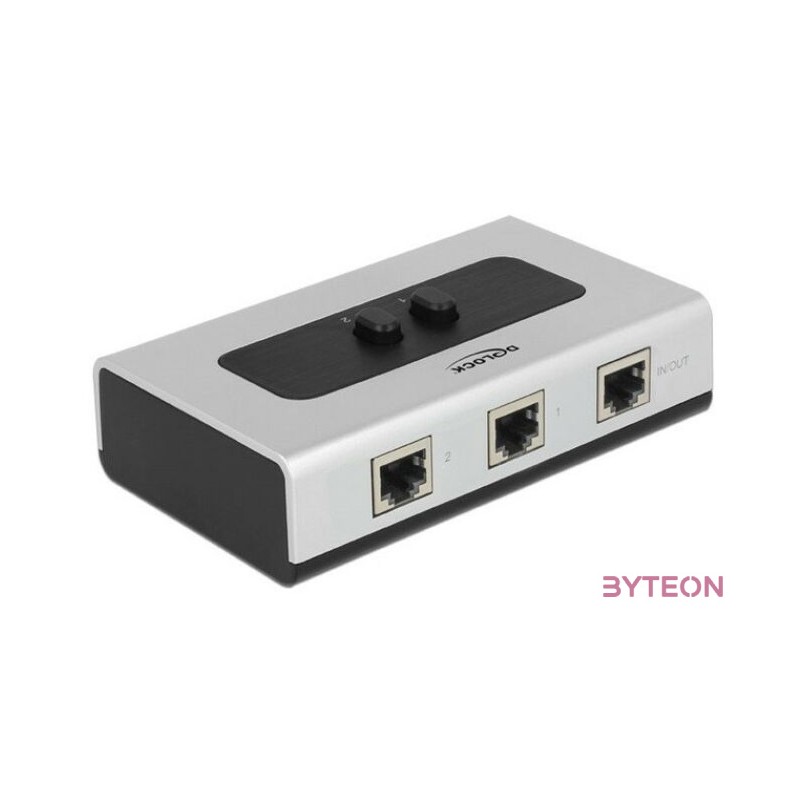 LAN Delock 87673 manuális, kétirányú RJ45 kapcsoló 10,100,1000Mb,s 2porttal