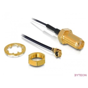 ADA Delock 88417 SMA dugó válaszfalasa  MHF,U.FL kompatibilis dugó antenna kábel - 0,35m