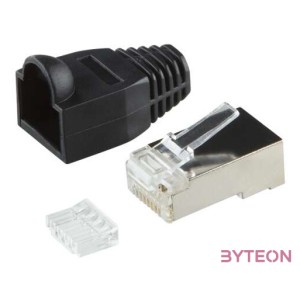 LAN LogiLink MP0022 RJ45 Cat6 csatlakozódugó - 100db,cs - Fekete