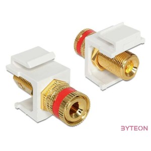 LAN Delock 86304 Keystone szorító szerelvény  menetes anya - Piros