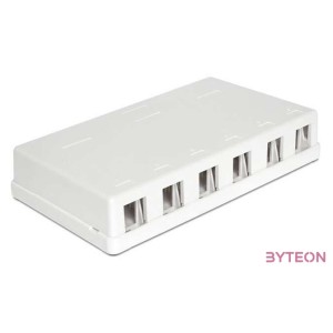 LAN Delock 86227 Keystone falra szerelhető doboz - 6portos