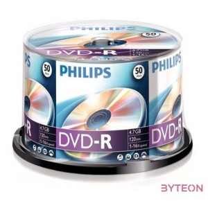 Philips DVD-R47CBx50 Cake DVD-R írható DVD lemez 4,7GB 50db
