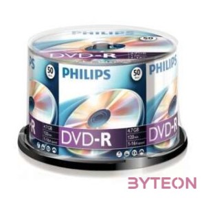 Philips DVD-R47CBx50 Cake DVD-R írható DVD lemez 4,7GB 50db