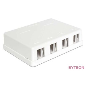 LAN Delock 86208 Keystone 4 portos falra szerelhető doboz