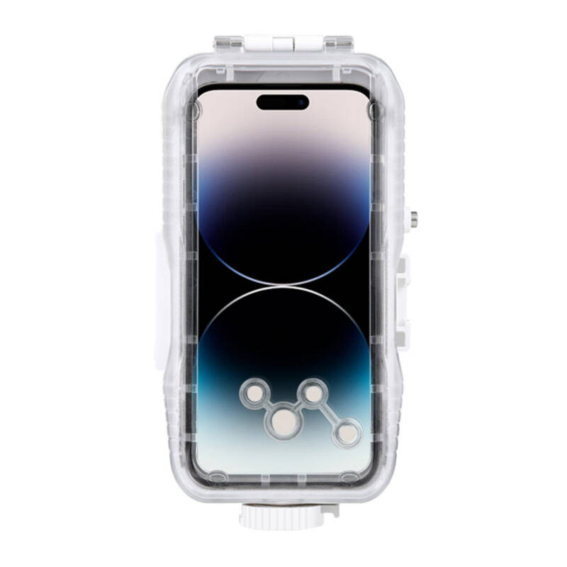 Plastic waterproof phone case Puluz for iPhone 14 Plus/Pro Max/13 Pro Max/12 Pro Max/11 Pro Max (white)