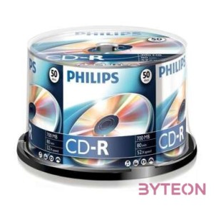 Philips CD-R80CBx50 cake CD-R írható CD lemez 700MB 50db