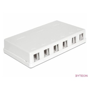 LAN Delock 86227 Keystone falra szerelhető doboz - 6portos