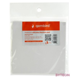 Gembird Heatsink silicone thermal pad, 100 x 100 x 1 mm
