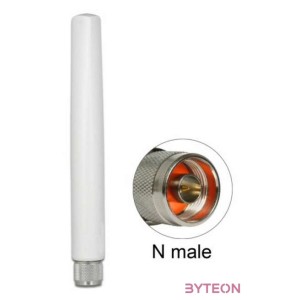 Delock 433 MHz antenna N-dugó 1,45 dBi irányítatlan, rögzített, kültéri, fehér