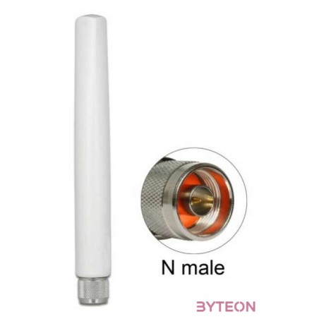 Delock 433 MHz antenna N-dugó 1,45 dBi irányítatlan, rögzített, kültéri, fehér