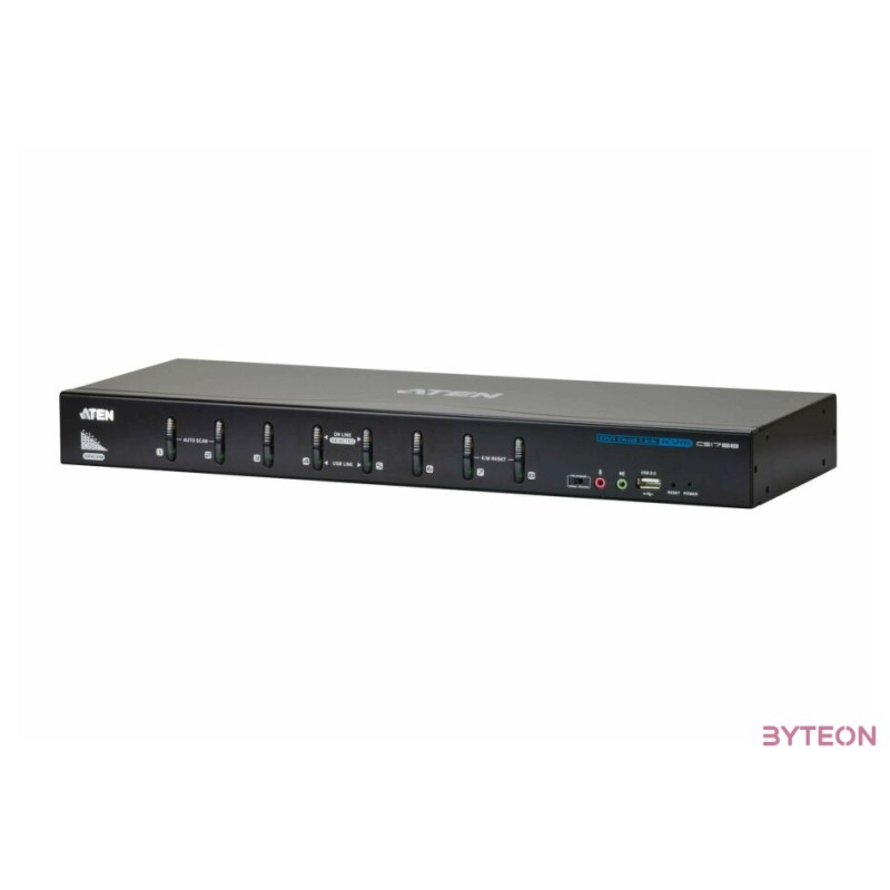 Aten CS1768-AT-G 8 portos USB2.0 DVI KVM switch +audio