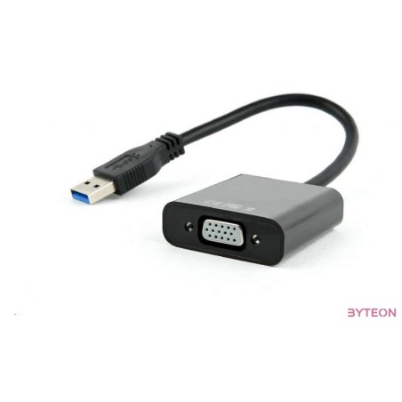 Gembird USB 3.0 A - VGA M,F adapter 0.2m fekete