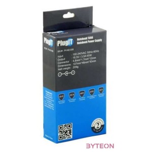 PlugIT PI-ND-009 HP 65W notebook hálózati töltő adapter (4,8*1,7mm)
