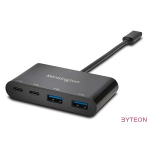 Kensington CH1000 4-portos USB-C USB3.0 hub fekete