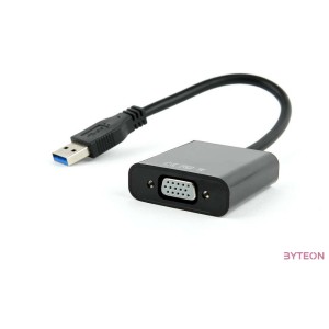 Gembird USB 3.0 A - VGA M,F adapter 0.2m fekete