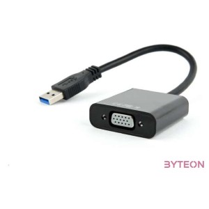 Gembird USB 3.0 A - VGA M,F adapter 0.2m fekete