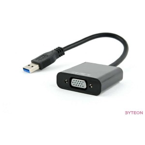 Gembird USB 3.0 A - VGA M,F adapter 0.2m fekete