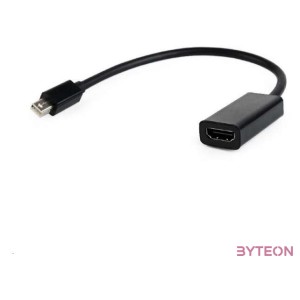 Gembird Displayport mini - HDMI M,F adapter 0.2m fekete