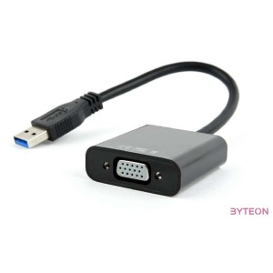 Gembird USB 3.0 A - VGA M,F adapter 0.2m fekete