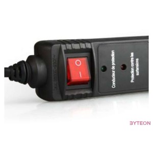 Gembird elosztó fekete 3m