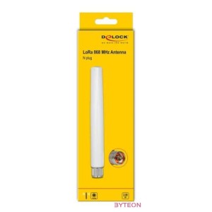 Delock LoRa 868 MHz antenna N-dugó 2,09 dBi irányítatlan, rögzített, kültéri, fehér