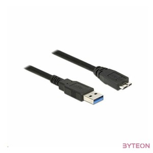 Delock USB 3.0 A - USB 3.0 micro B M,F adatkábel 2m fekete