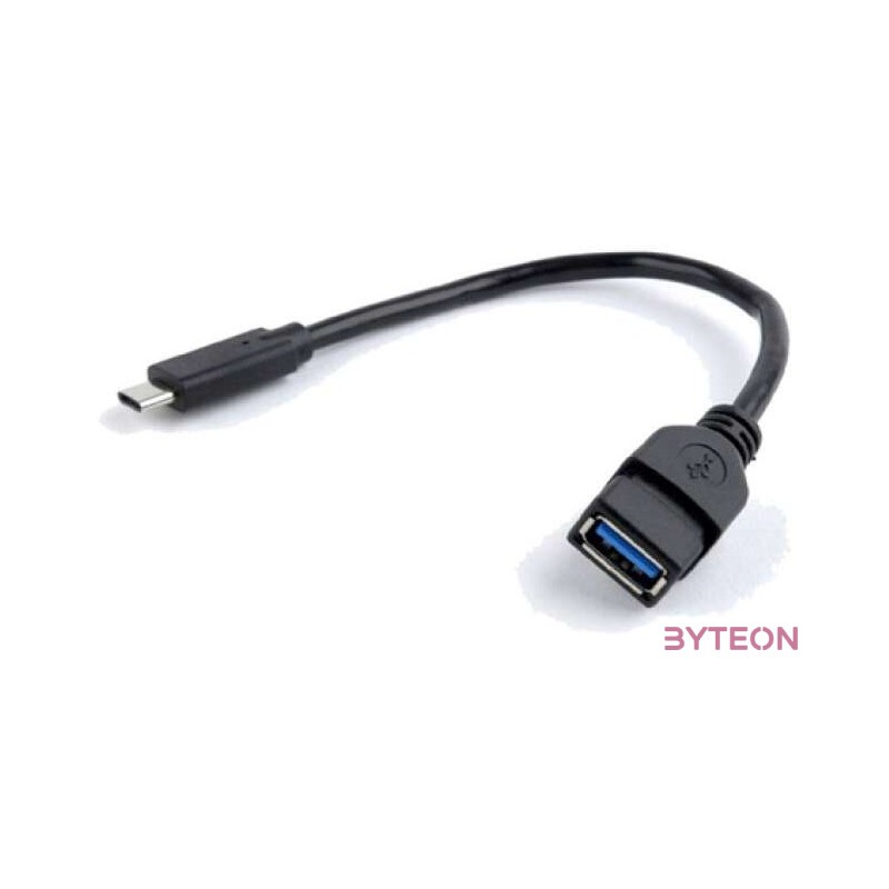 Gembird USB-C - USB 3.0 A M,F adapter 0.2m fekete OTG