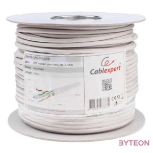 Gembird fali CAT6 FTP adatkábel 100m premium CCA tömör réz szürke