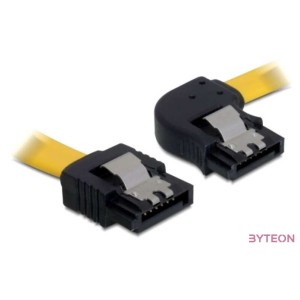 Delock SATA F,F adatkábel 0.3m jobb,egyenes sárga