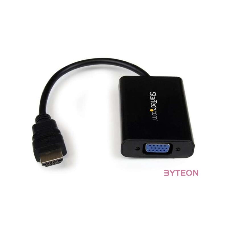 StarTech HDMI - VGA Jack stereo 3,5mm M,F adapter 0.2m fekete