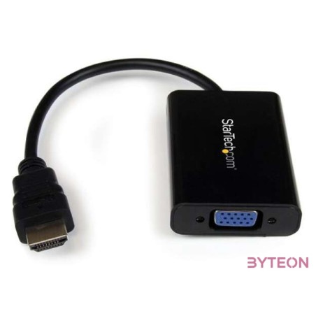 StarTech HDMI - VGA Jack stereo 3,5mm M,F adapter 0.2m fekete