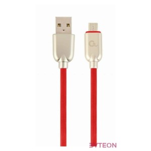 Gembird Premium rubber Micro-USB charging and data cable, 2m, red