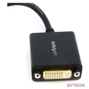 StarTech Displayport - DVI-I M,F adapter 0.1m fekete