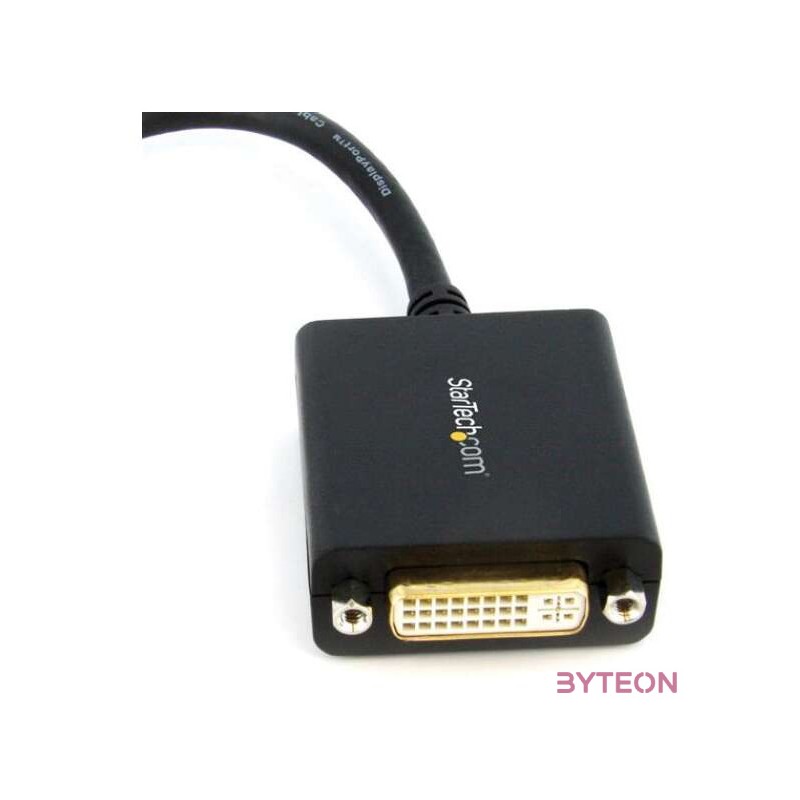 StarTech Displayport - DVI-I M,F adapter 0.1m fekete