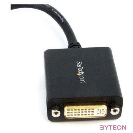 StarTech Displayport - DVI-I M,F adapter 0.1m fekete