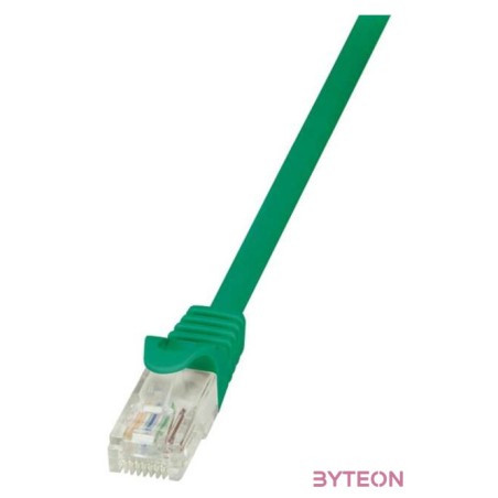 LogiLink RJ45 CAT5e UTP M,M adatkábel 0.5m AWG26 zöld