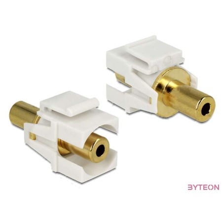 Delock Jack stereo 3,5mm F,F keystone modul fehér