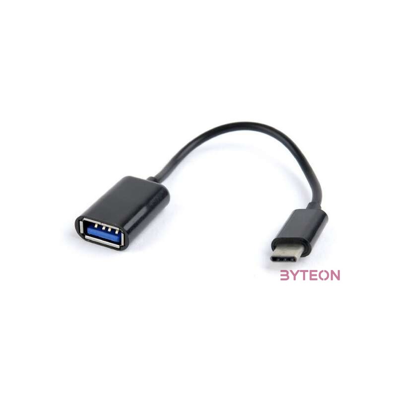 Gembird USB C - USB 2.0 A M,F adapter 0.2m fekete