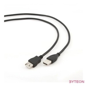 Gembird USB A M,F adatkábel hosszabbító 1.8m fekete