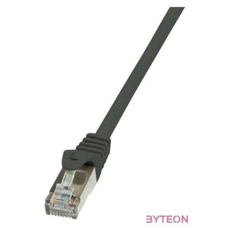 LogiLink RJ45 CAT6 F,UTP M,M adatkábel 7.5m AWG26 fekete