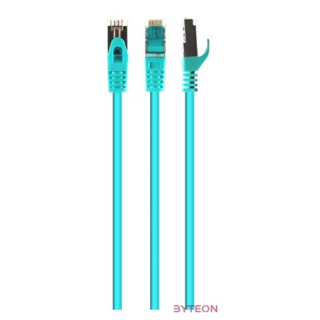 Gembird RJ45 CAT6A FTP M,M adatkábel 1m zöld LSZH