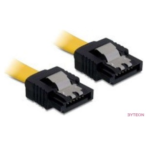 Delock SATA F,F adatkábel 0.2m sárga