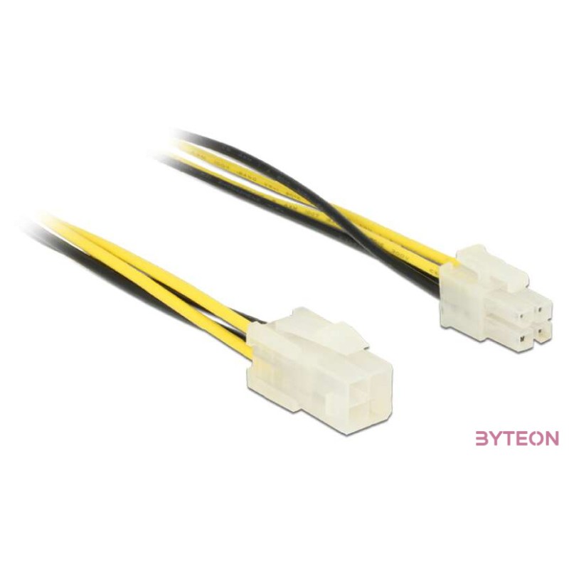 Delock Power 4pin M,F tápkábel hosszabbító 0.3m